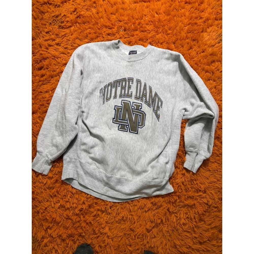 Vintage JanSport Notre Dame Sweatshirt Mens XL Made in USA Reverse Weave 90s